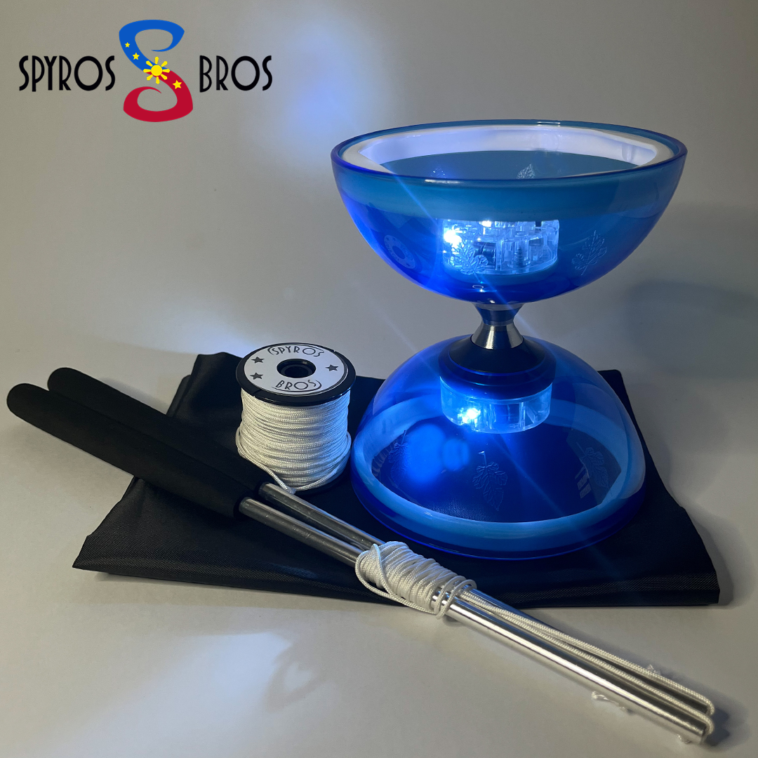 Blue Triple Bearing Diabolo Pro Set w/ LEDs – Spyros Bros
