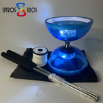 Blue Triple Bearing Diabolo Pro Set w/ LEDS