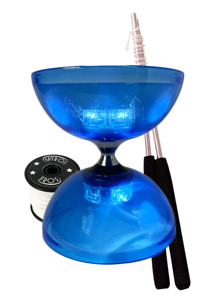 Blue Triple Bearing Diabolo Pro Set w/ LEDs – Spyros Bros